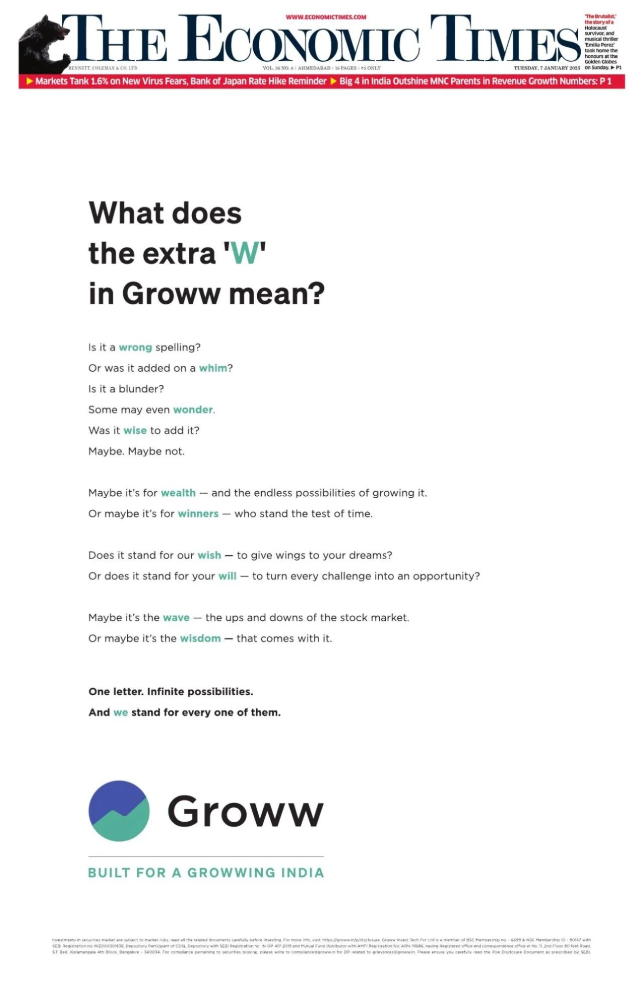Print Ad 1 | What does that extra 'W' mean?